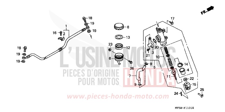 HAUPTBREMSE, HINTEN ZYLINDER (2) von CB1300 Super Bold'or ABS SCHWARZ (NH1) von 1998